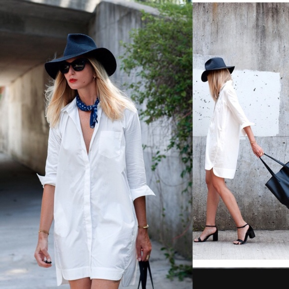 Madewell White Courtyard Shirt Dress Size M
